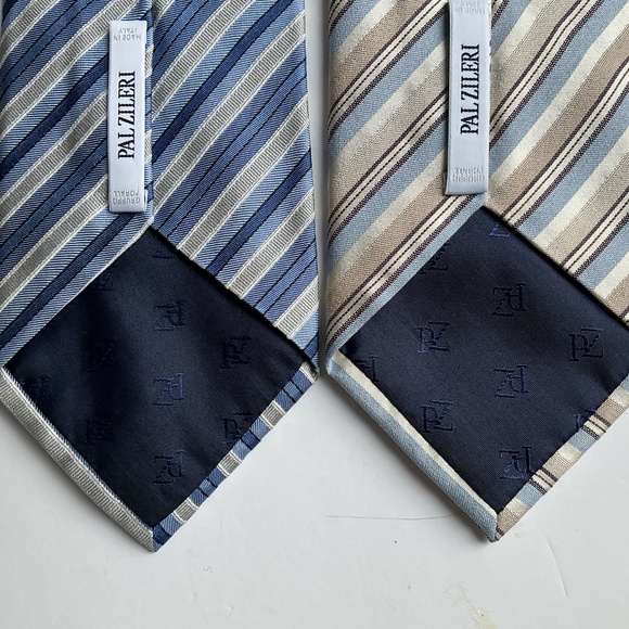 2 Pal Zileri classy striped all silk ties made in Italy 🇮🇹 - Picture 3 of 7
